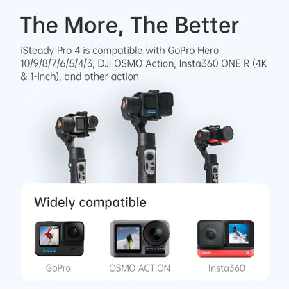 Waterproof 3-Axis Camera Gimbal for Smooth Action Video Shooting