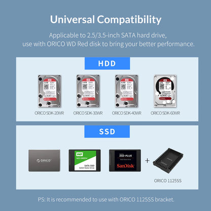 Multi Bay HDD Enclosure USB3 for Backup and File Sharing