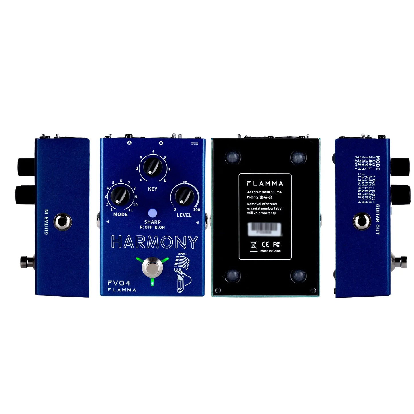 Harmony Vocal Effects Processor with 12 Pitches and Phantom Power