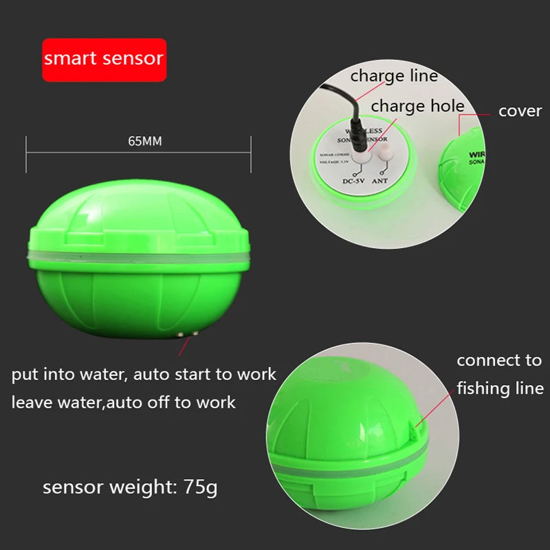 Portable Colour Fish Finder with Rechargeable Battery 200m