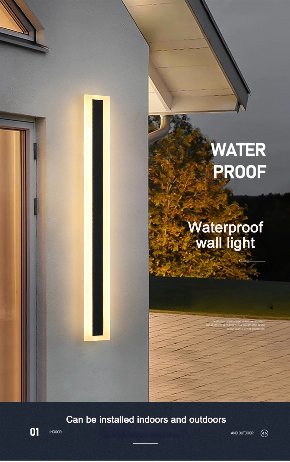 Compact 24W LED Wall Sconce with Adjustable Brightness Remote
