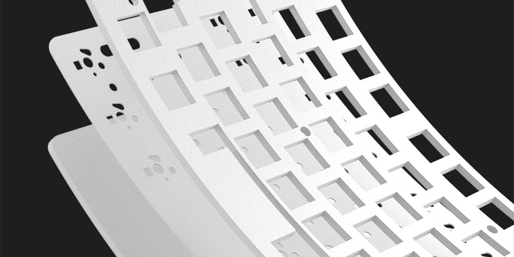 White 75% Keyboard Kit  Modular RGB Lighting