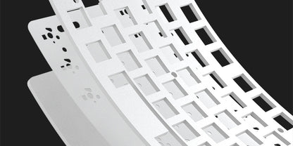 White 75% Keyboard Kit  Modular RGB Lighting