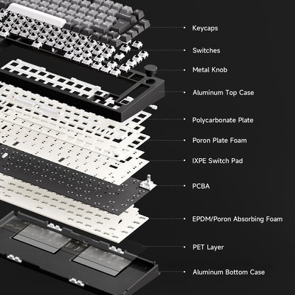 Custom 75% Keyboard  RGB Hot Swappable Design