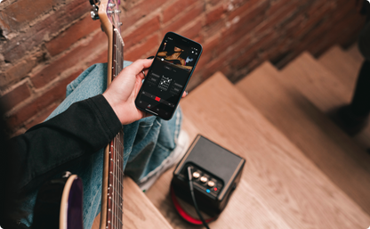 Portable Smart Guitar Amp and Bluetooth Speaker Black