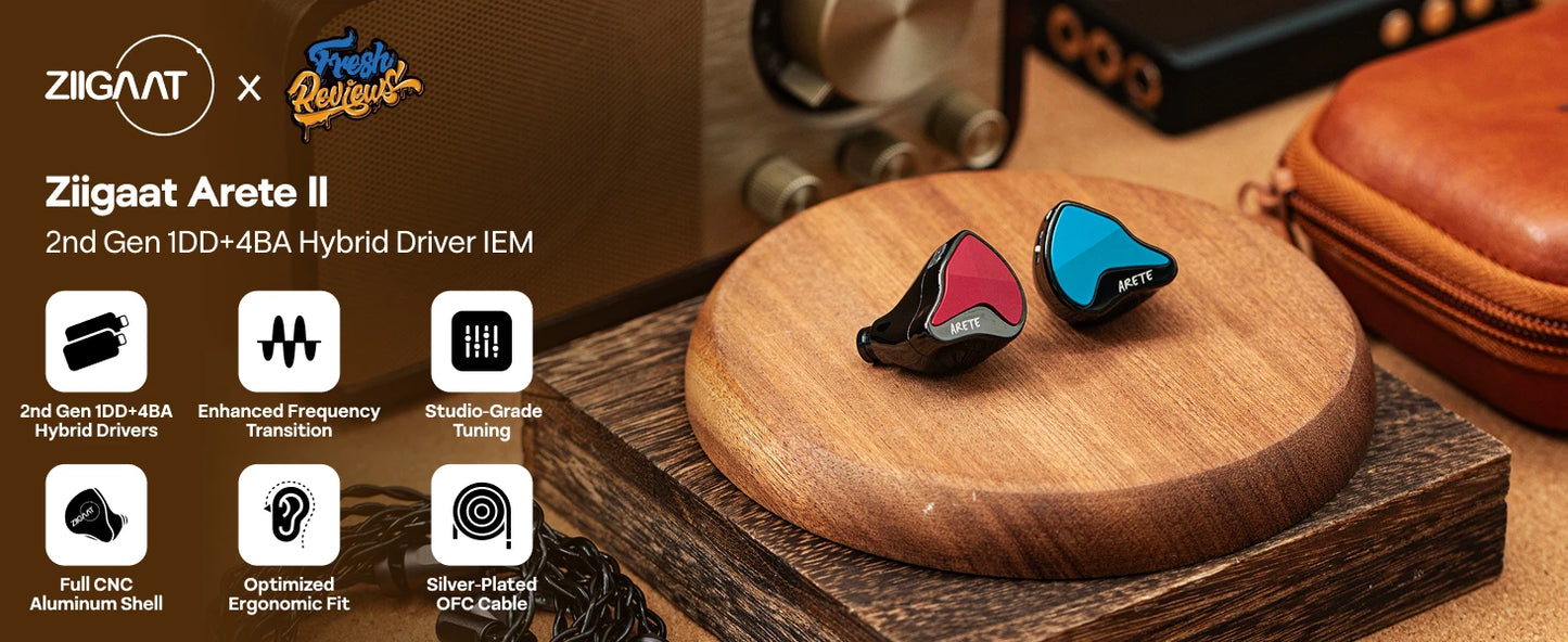 Arete II 2nd Gen Hybrid IEM Earbuds