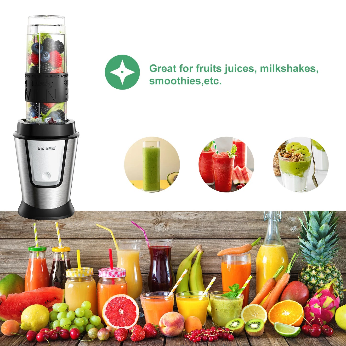 700W 3in1 Food Processor Blender Juicer with Grinder