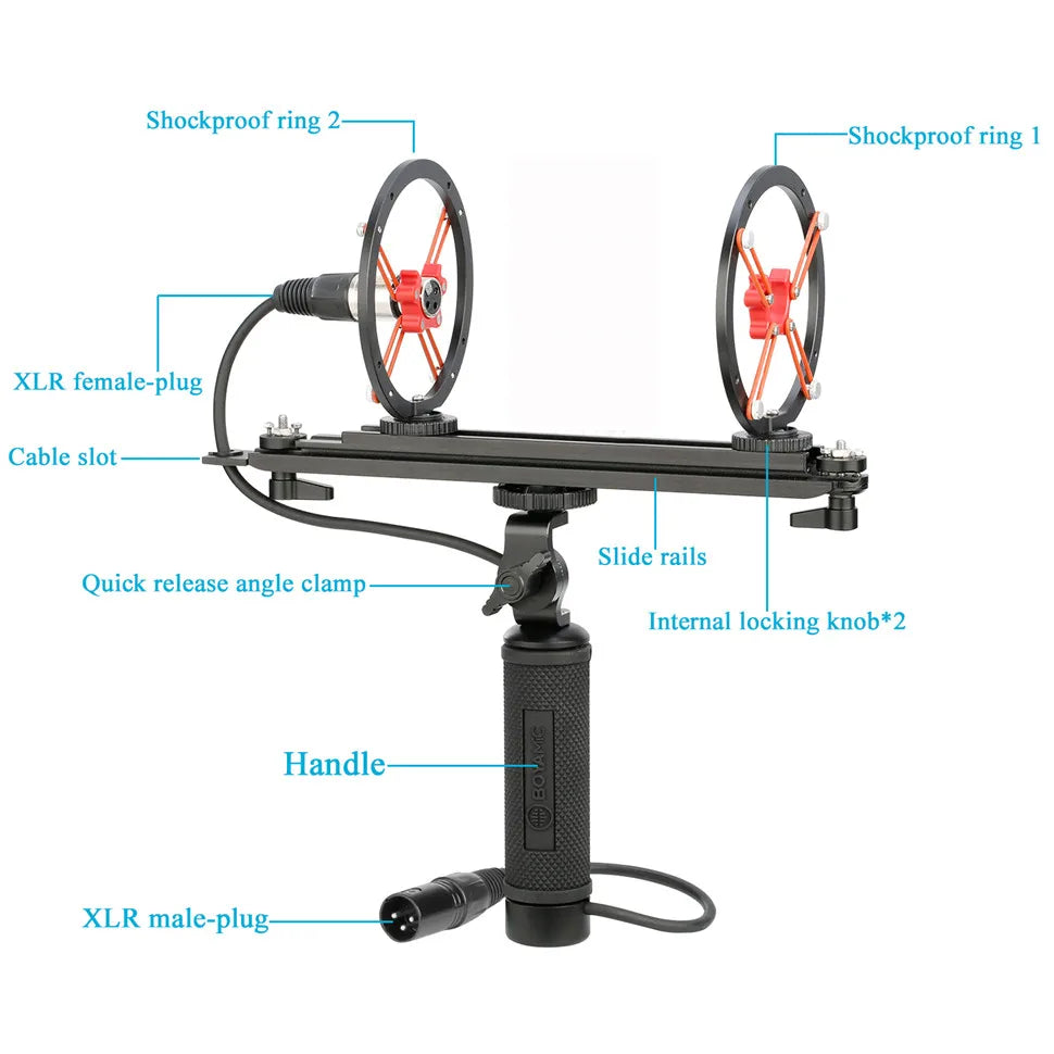 Professional Blimp Windshield and Suspension Kit for Shotgun Microphones