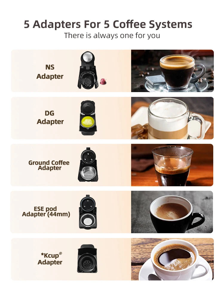 20Bar Hot & Cold Pod Coffee Maker Black