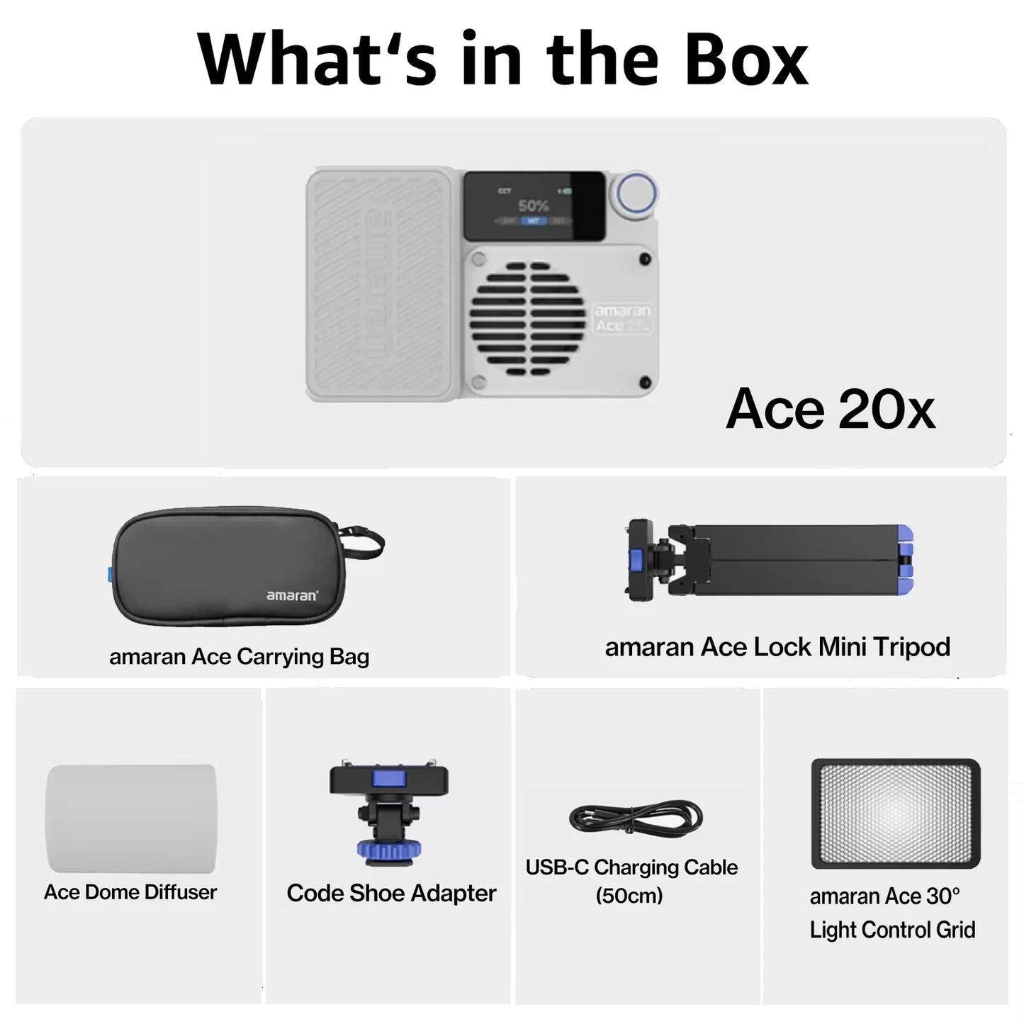 White Portable Bi Color LED Video Light with Fast Charging