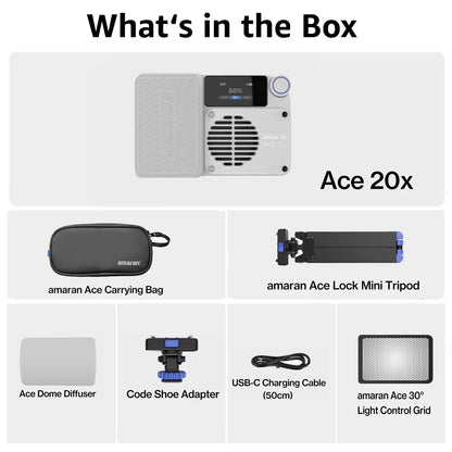 White Portable Bi Color LED Video Light with Fast Charging