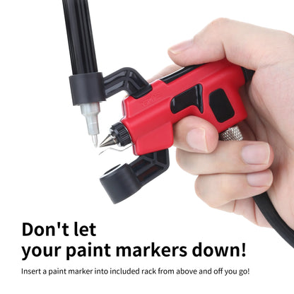 40PSI Wash-Free Airbrush Kit Auto-Stop Compressor 0.3mm