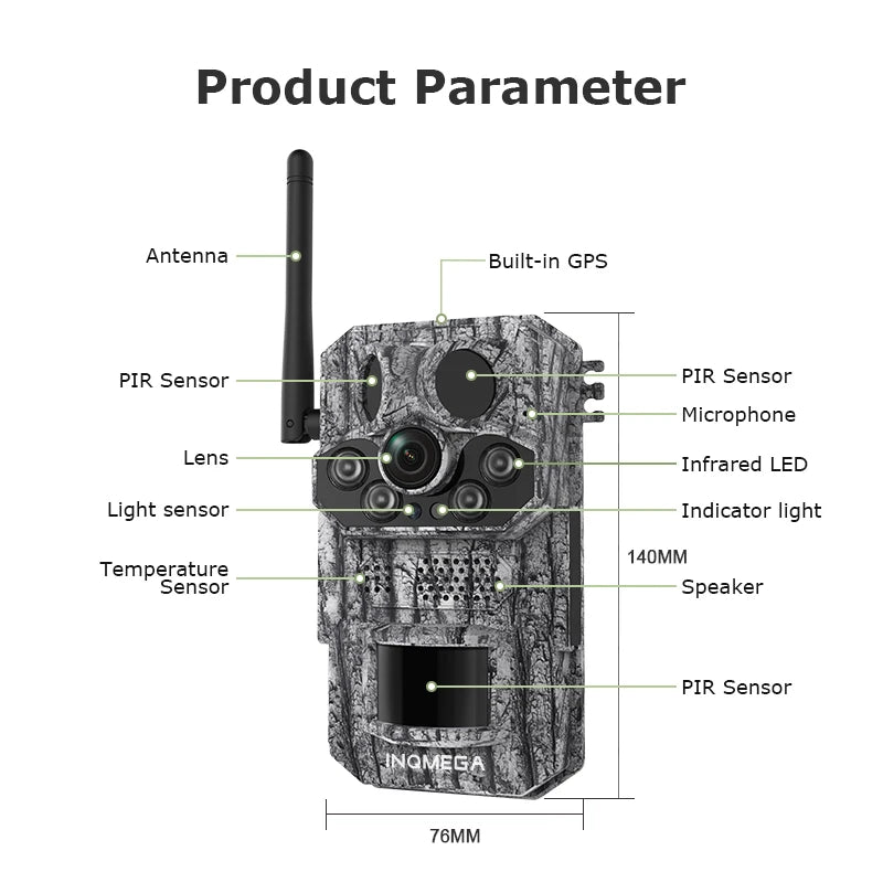 4G Trail Camera Wildlife Camera with PIR Night Vision