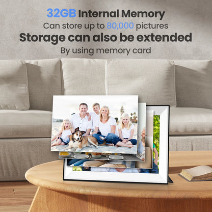 10.1 Inch HD WiFi Digital Photo Frame 32GB Memory