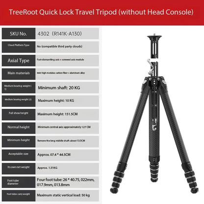 Heavy-Duty Carbon Fiber Tripod for Professional Photography