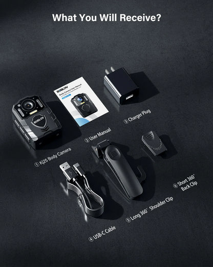 1080p Body Camera with Night Vision and 13H Recording