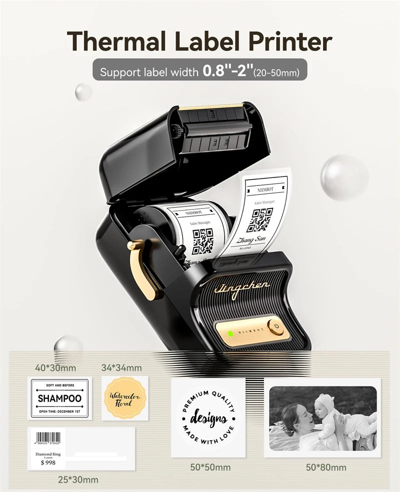 Wireless B21 PRO 300DPI Label Printer for Office Black