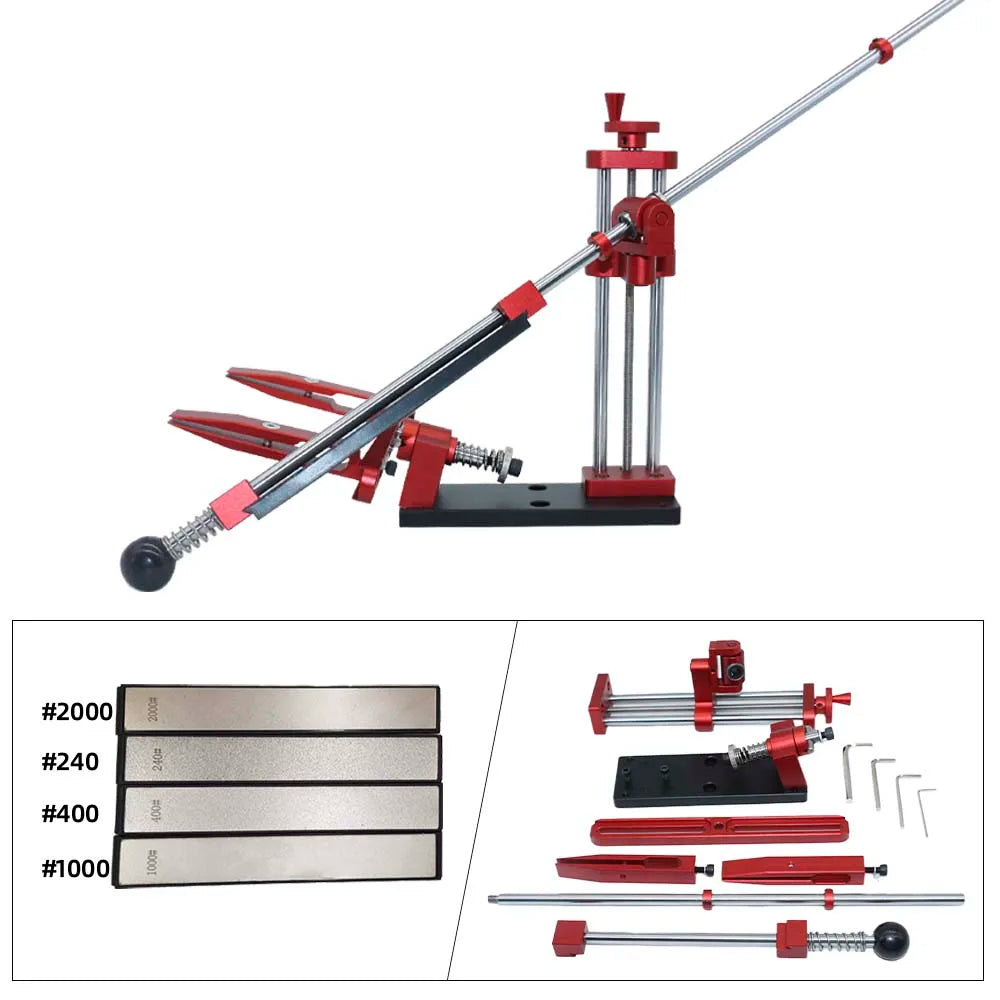 Heavy Duty Knife Sharpening Kit with Multi-Grit Stones