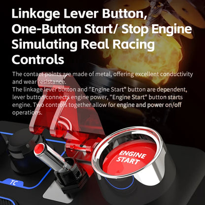 Simulator Racing Control Box with RGB Lighting for PC Games