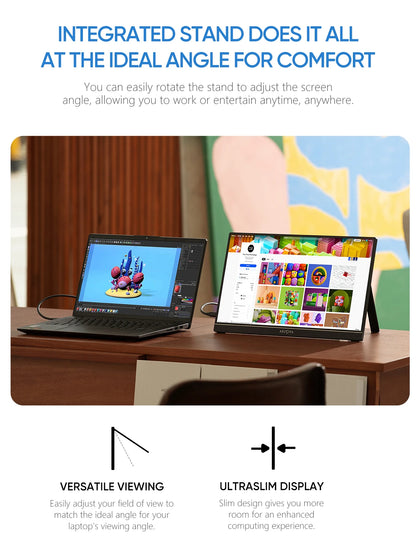 16.1 Inch Portable Monitor 1080p FHD 100% sRGB
