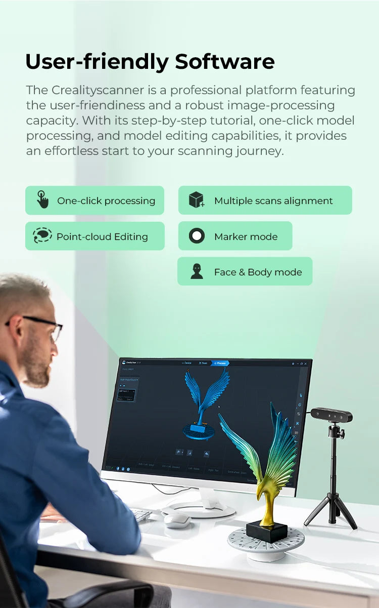 Creality High-Speed 3D Scanner 0.05mm Precision 30fps