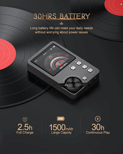 Portable HiFi MP3 Player 64GB Storage Supports 256GB