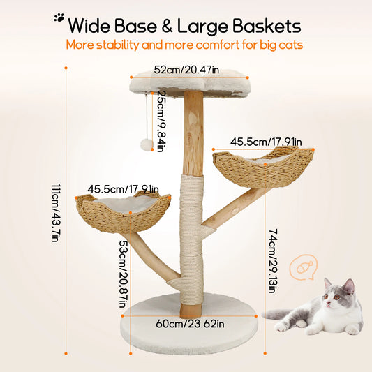 Kitten Cat Condo Tower with Scratcher & Activity Platforms