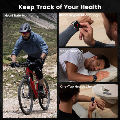 Silver Smartwatch with Extra Strap and Offline GPS Maps