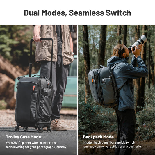 Professional DSLR Camera Backpack and Travel Trolley Case