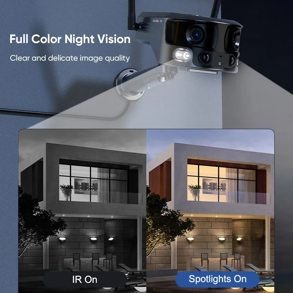 4K Smart WiFi Camera 128GB Outdoor PIR Detection