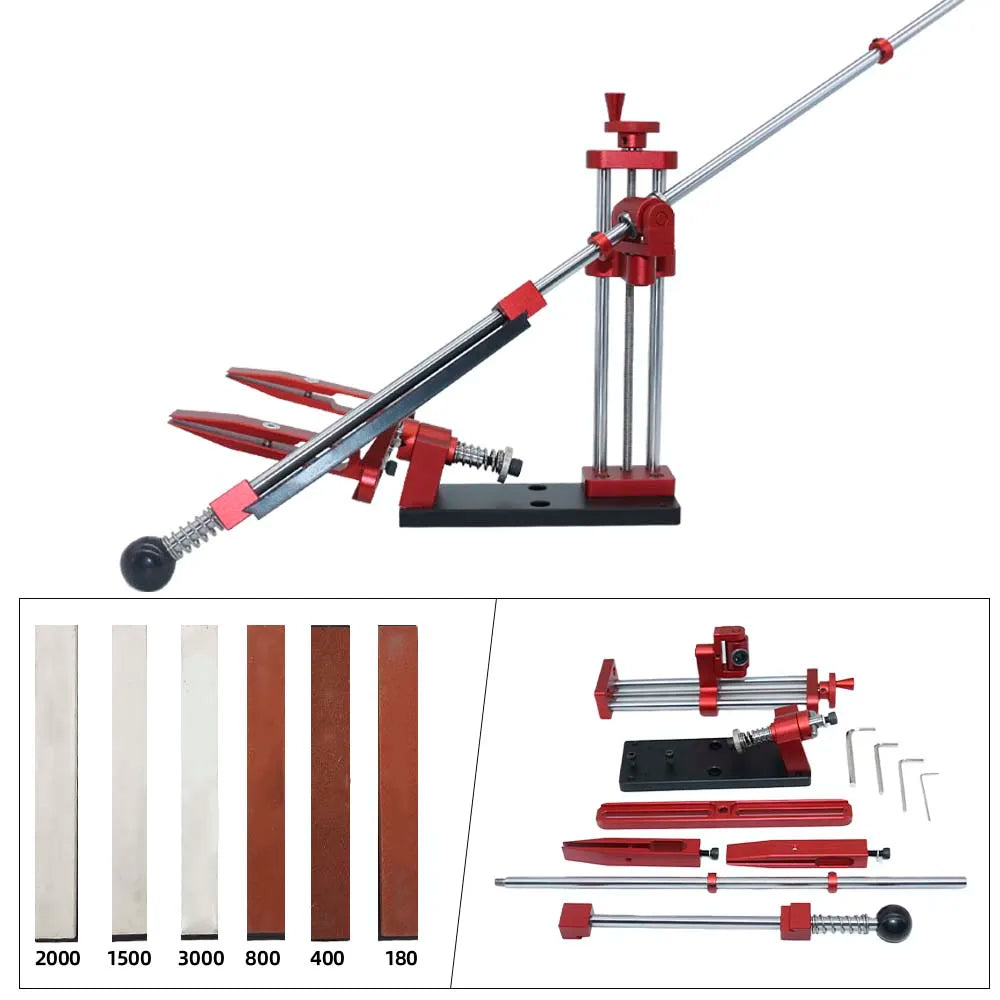 Advanced Knife Sharpener with Interchangeable Grindstones Set