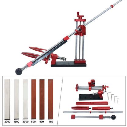 Advanced Knife Sharpener with Interchangeable Grindstones Set