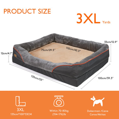 3XL Soft Fleece Dog Bed Removable Washable Cover