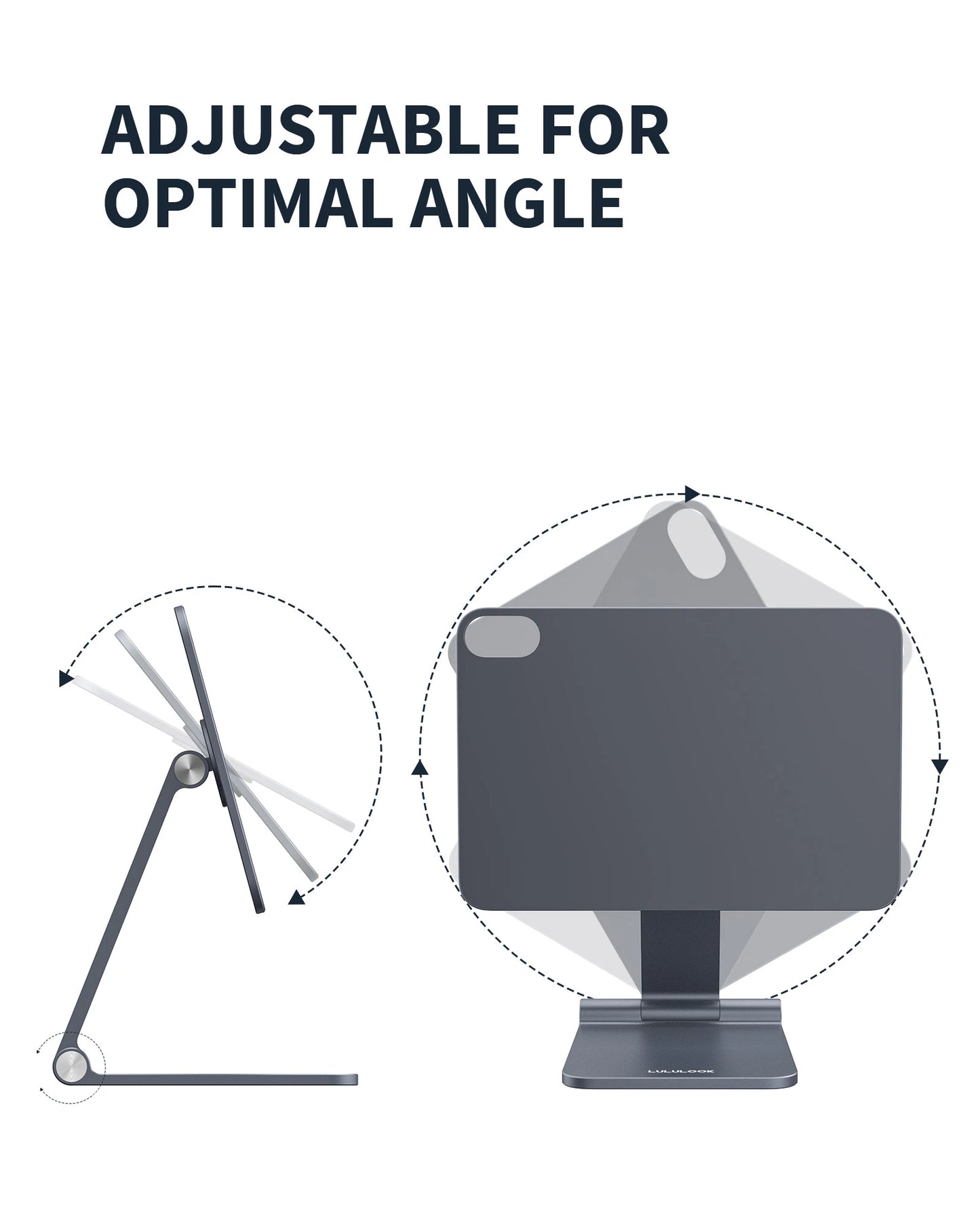 Foldable Silver iPad Mini 6 Magnetic Rotating Stand