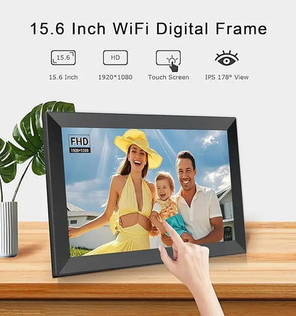 Smart WiFi 15.6" Touchscreen Digital Frame White