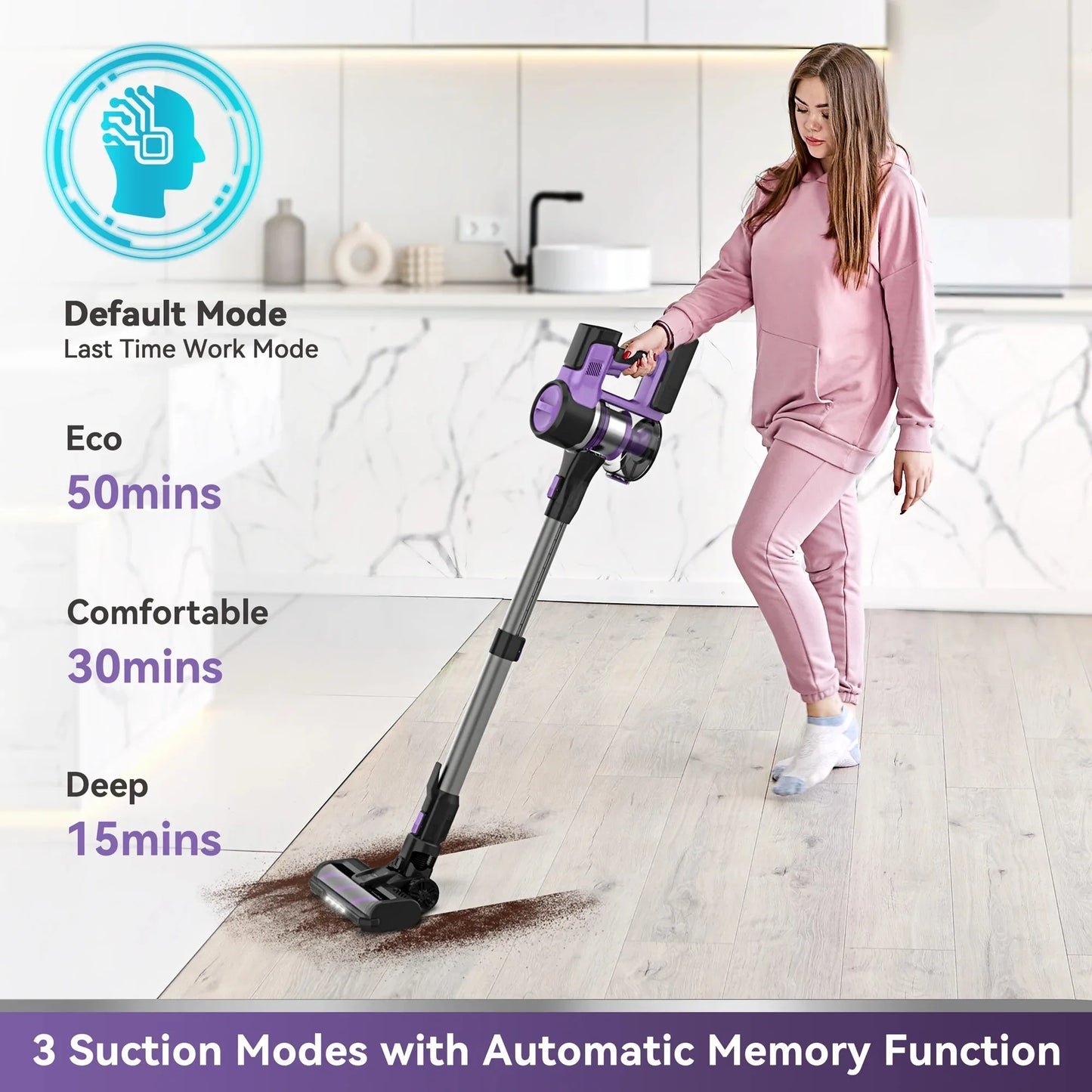 Rechargeable 6-in-1 Stick Vacuum Cleaner for Homes