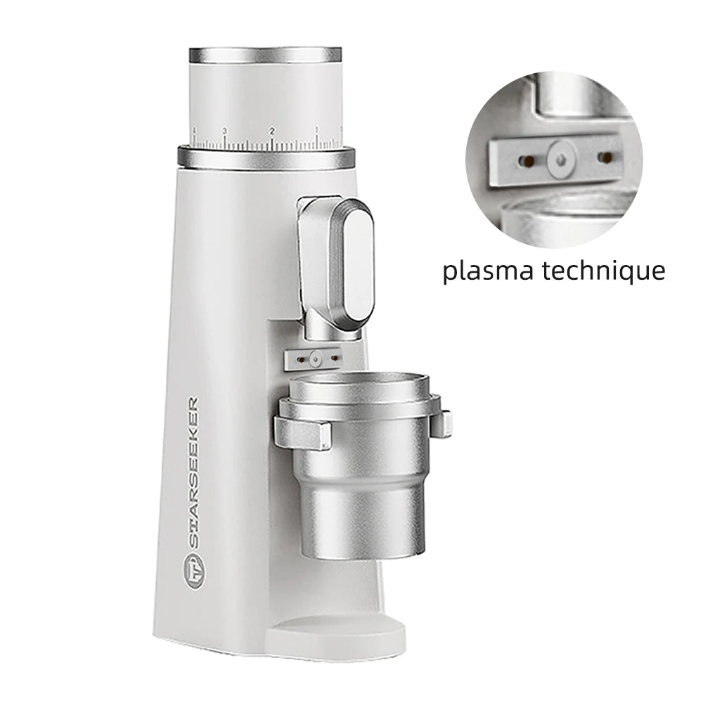 48mm Electric Espresso Grinder Stepless White