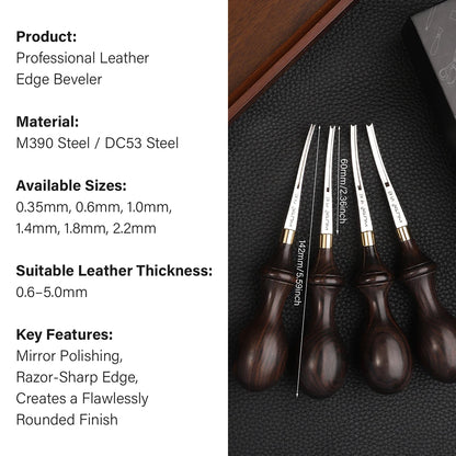 Leather Edge Skiver Beveler Cutter 6-Size Craft Tool Set