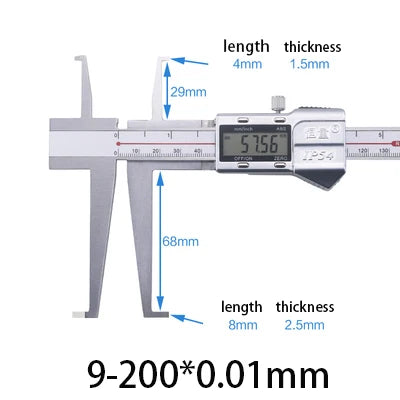 Precision 0-200mm Electronic Internal Hole Vernier Caliper