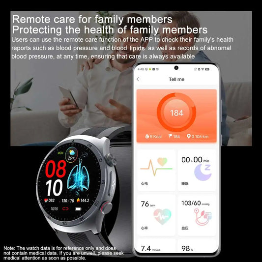 Men’s Black Smart Watch Blood Pressure & Fitness