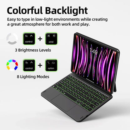 Bluetooth Magic Keyboard Case for iPad Air 13 M2 with Trackpad