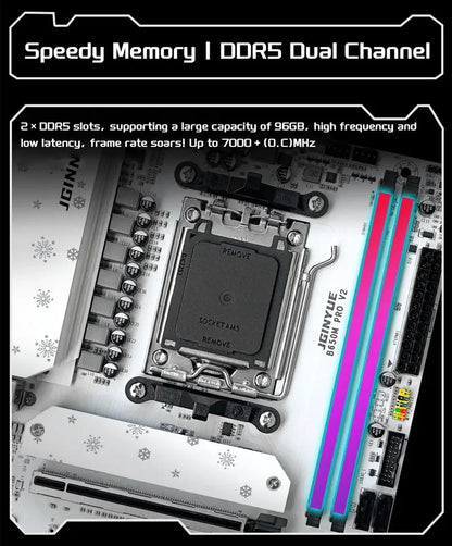 High Performance B650M AM5 DDR5 Motherboard for PC