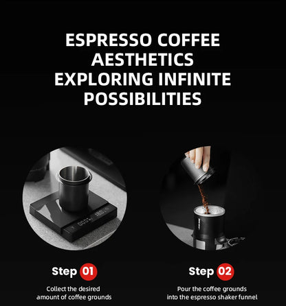 Stainless Steel 58mm Coffee Grounds Shaker Funnel Silver