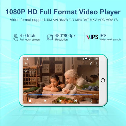80GB Portable MP3 Player with Bluetooth and Wi-Fi