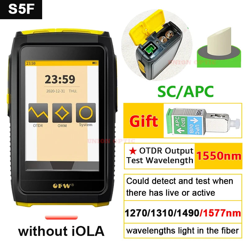 Touchscreen OTDR Optical Fibre Analyzer 1550nm 20dB
