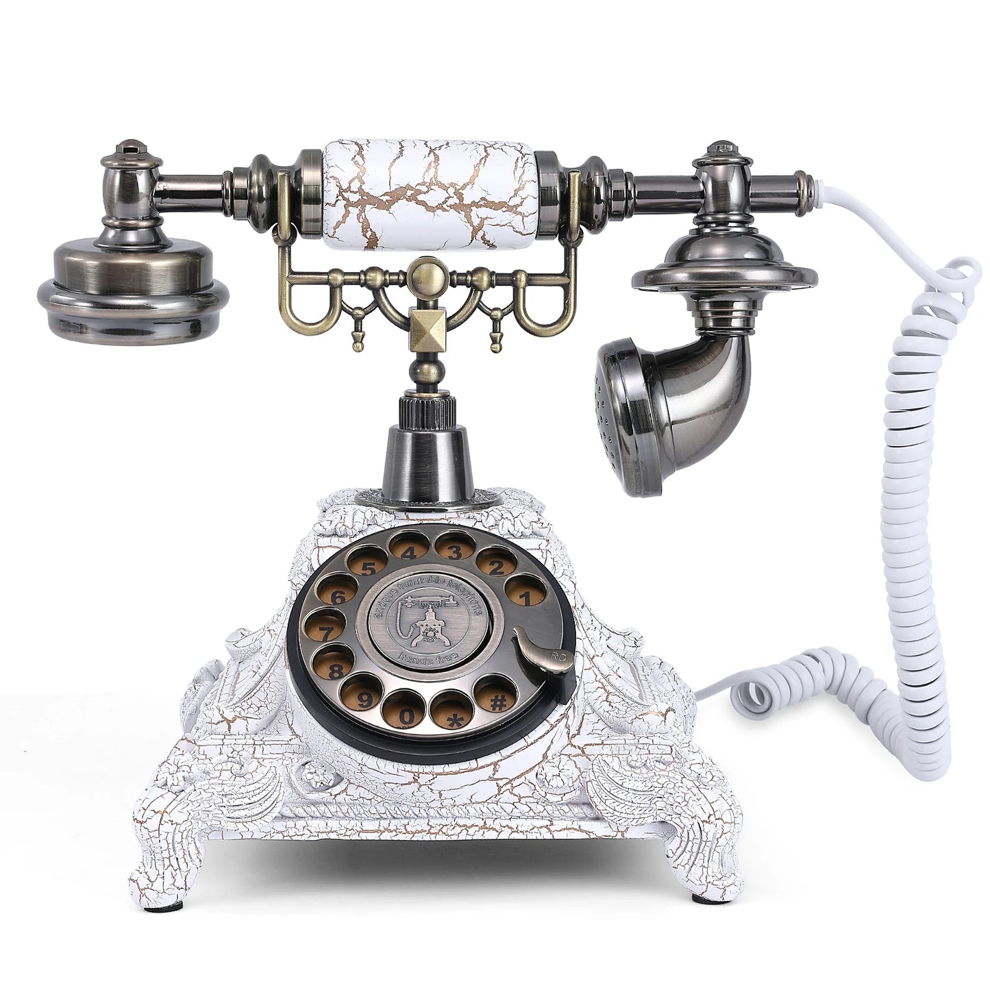 Retro White Wedding Phone Audio Guest Book with Recording Function