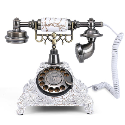 Retro White Wedding Phone Audio Guest Book with Recording Function
