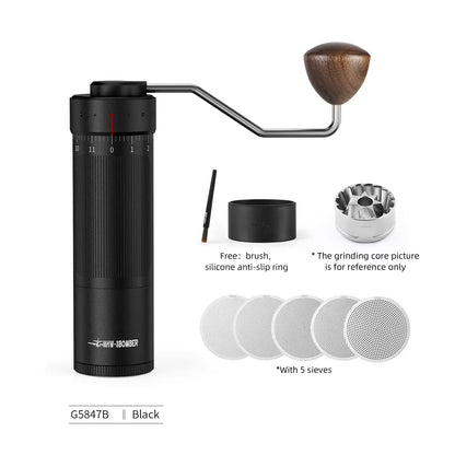 Manual Coffee Grinder with Adjustable Conical Burr for Espresso