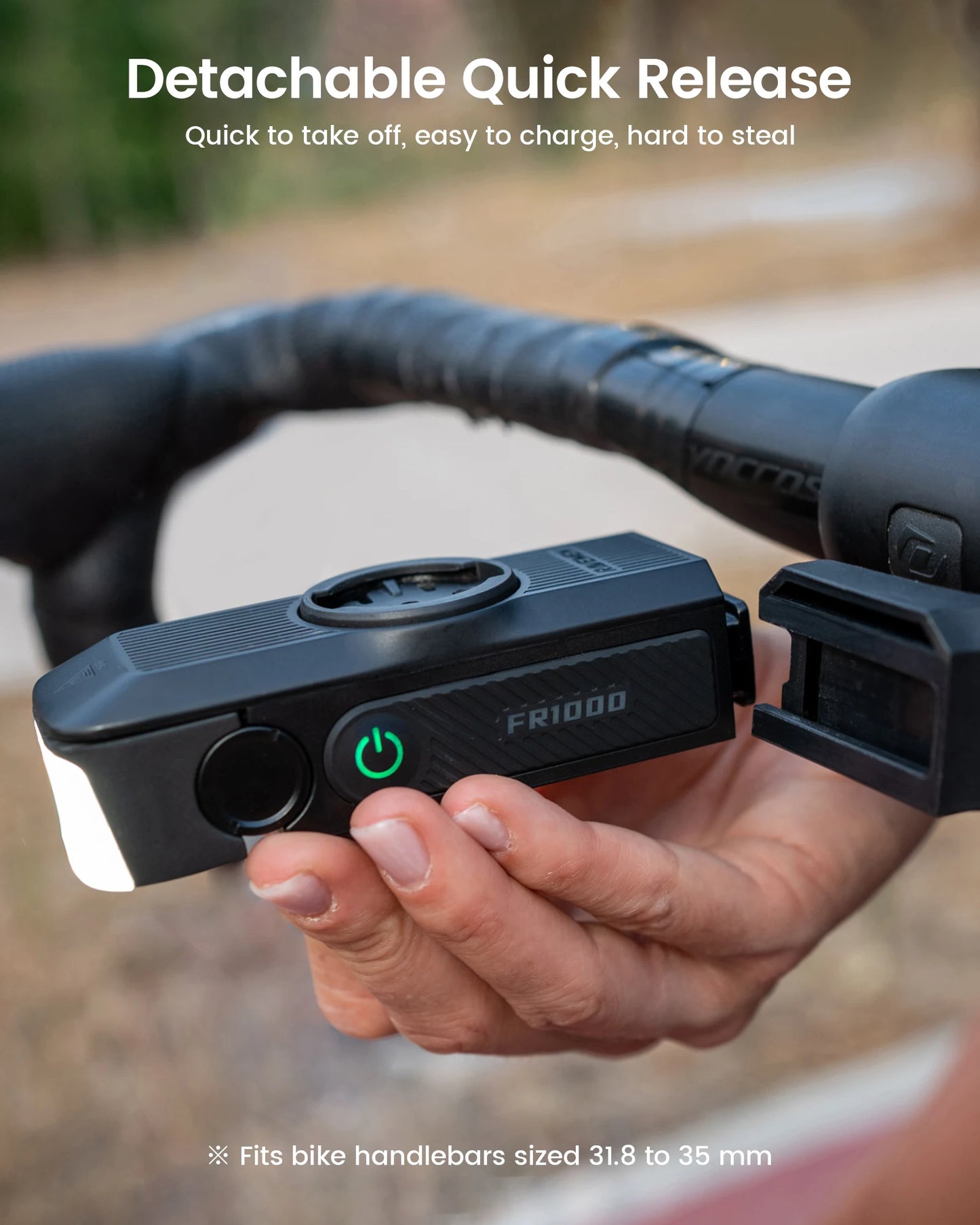 Rechargeable Bike Headlight with GPS Mount Integrated Design