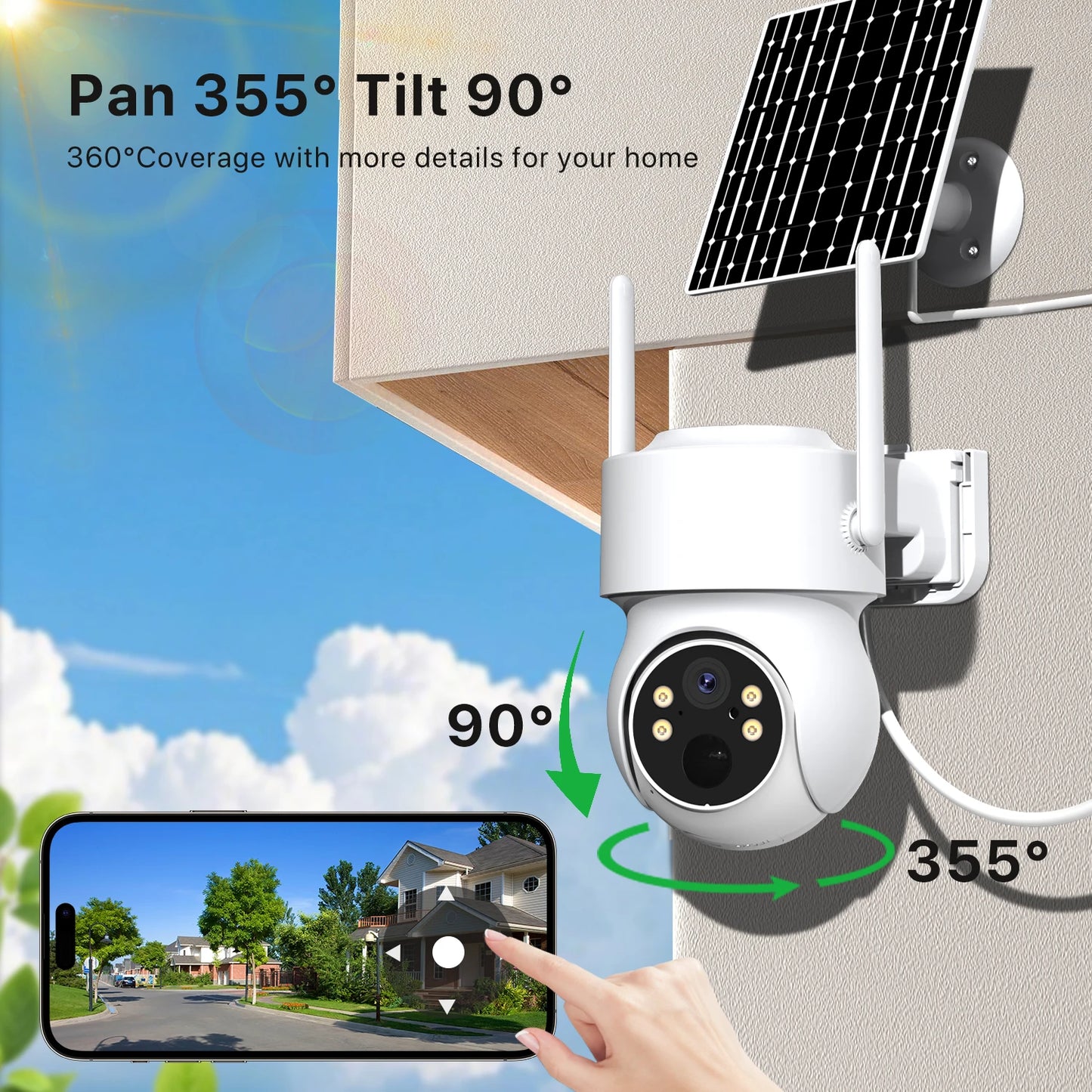 2 Camera 8CH Outdoor WiFi Surveillance Set with 2TB